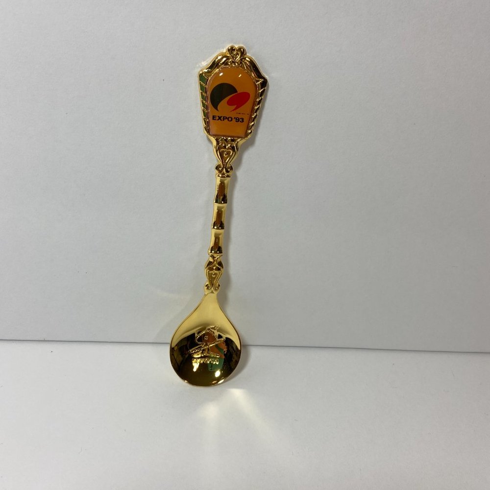 Vintage 1993 Taejon International Expo Collector Spoon Mini Gold plated